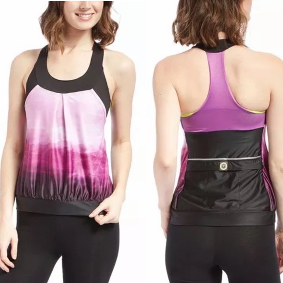 Moxie Cycling Co T Back Layered Tank Purple NWT S - Picture 1 of 8